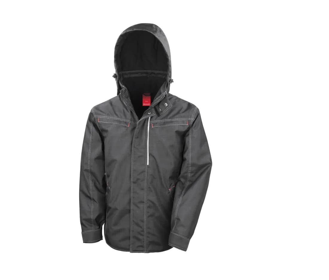 Robuste Jacke in Denim-Optik – Schwarz