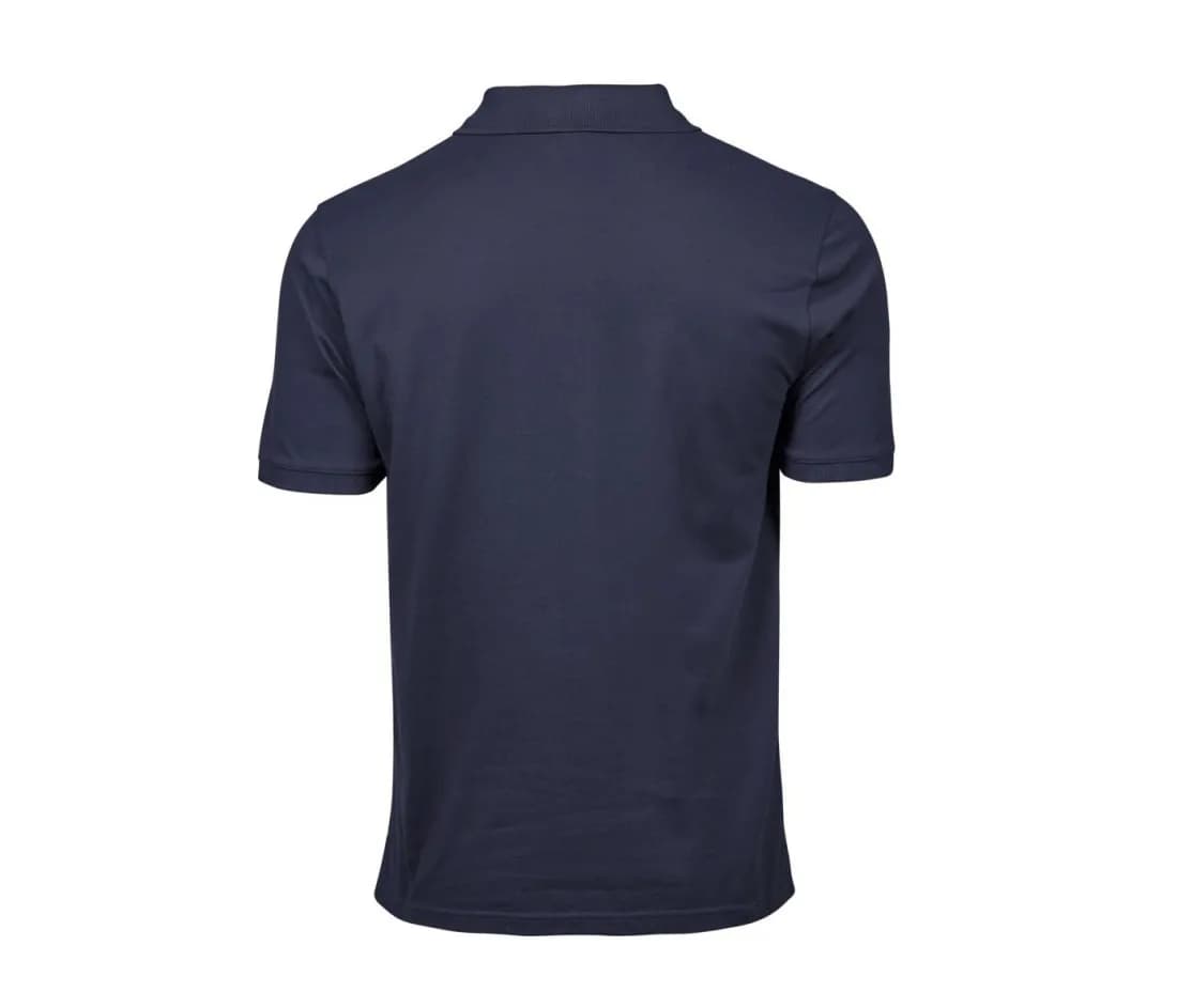 Heavy Polo Herren – Marine – Rückansicht