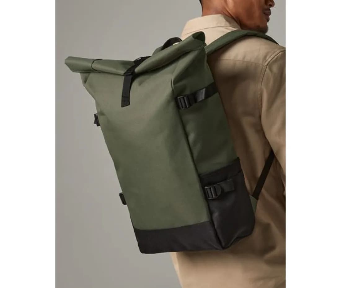 Block Roll-Top Backpack