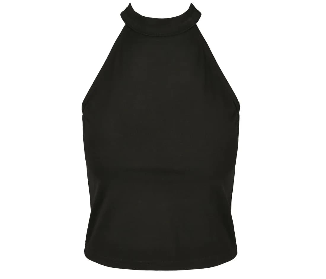 Crop top col montant femme
