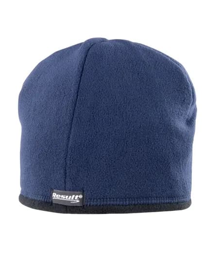 Reversible Microfleece Bob Hat – Marine / Noir
