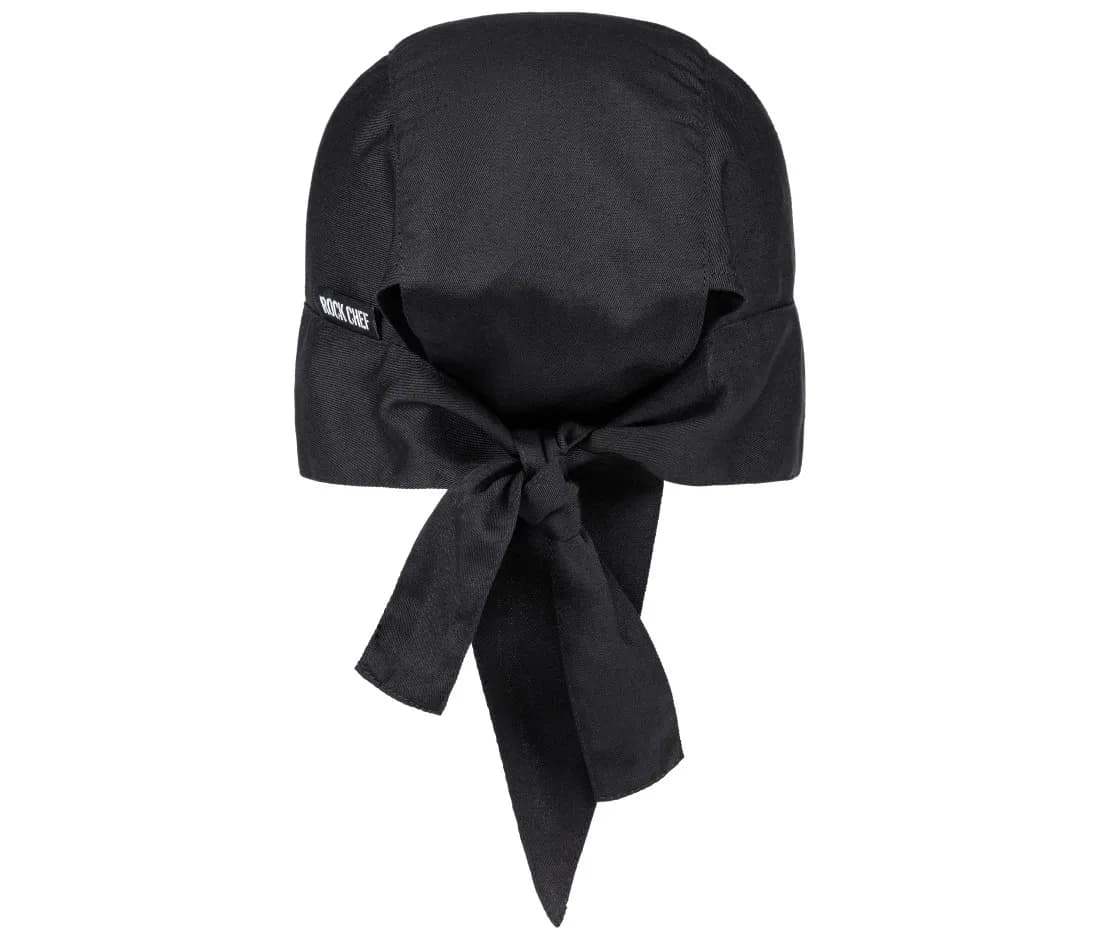 Bandana Rock Chef® Made of Sustainable Material – Schwarz – Rückansicht