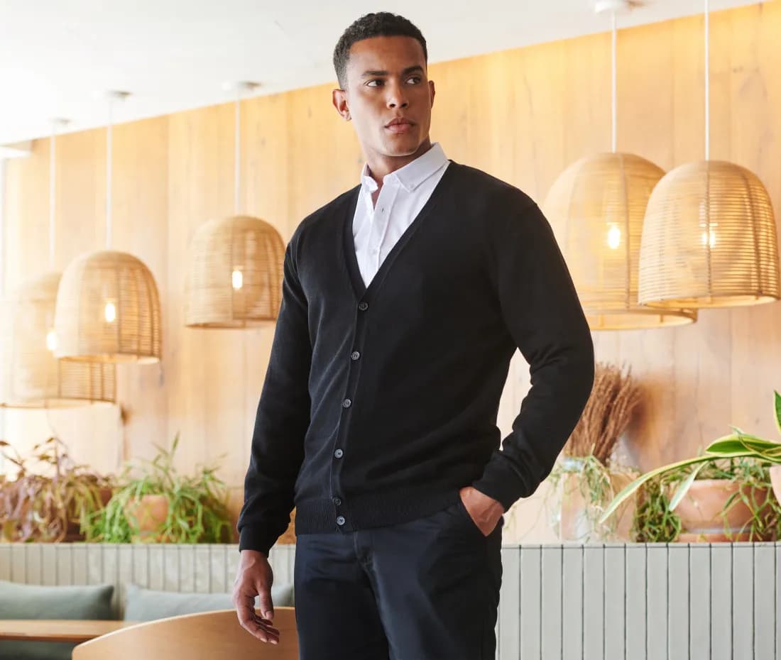 Men's V - Button Cardigan