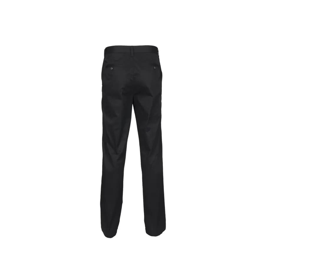 Damen Chinohose 65/35 Polyester/Baumwolle – Schwarz – Rückansicht