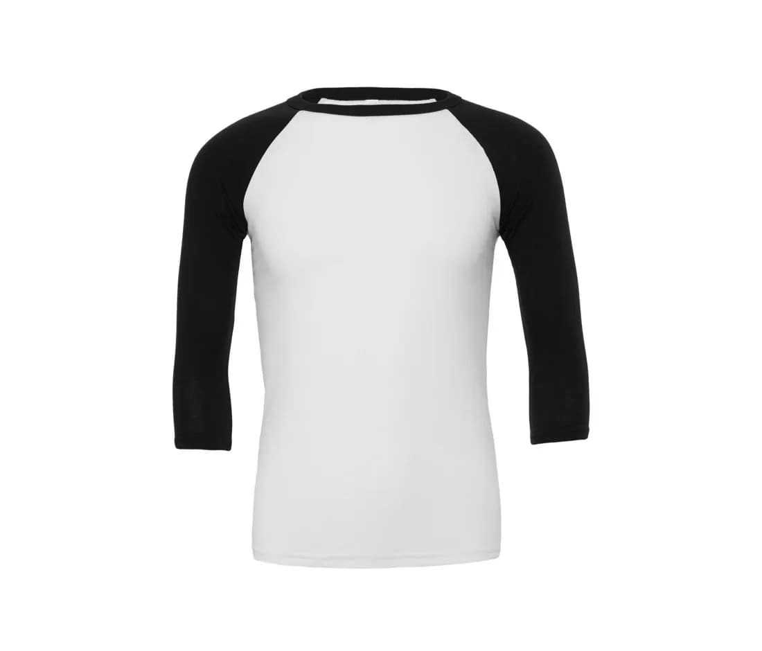 Unisex 3/4 Sleeve Baseball Tee