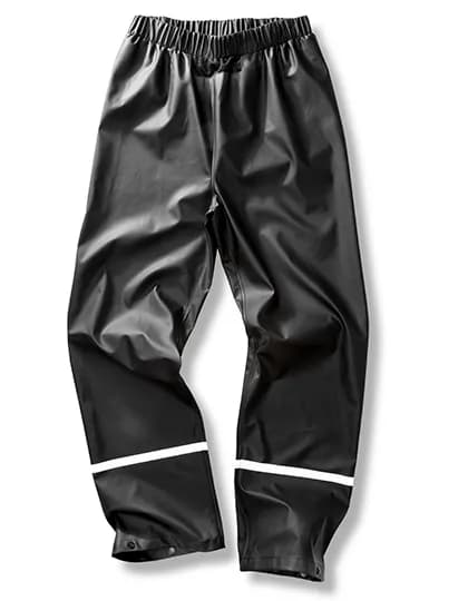 Prism PU Waterproof Trouser with Reflective Bands & Recycled Backing – Schwarz