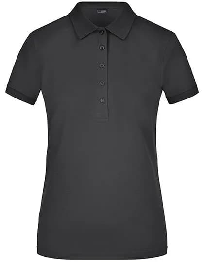 Ladies’ Elastic Polo Piqué – Noir