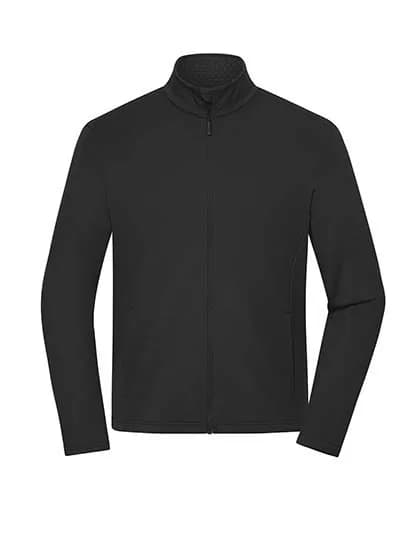 Men’s Sports Structured Fleece Jacket – Schwarz