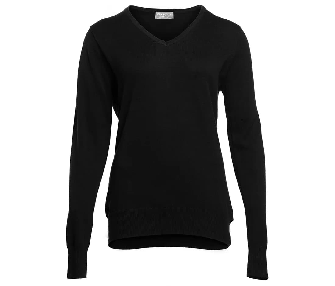 Pull col V femme
