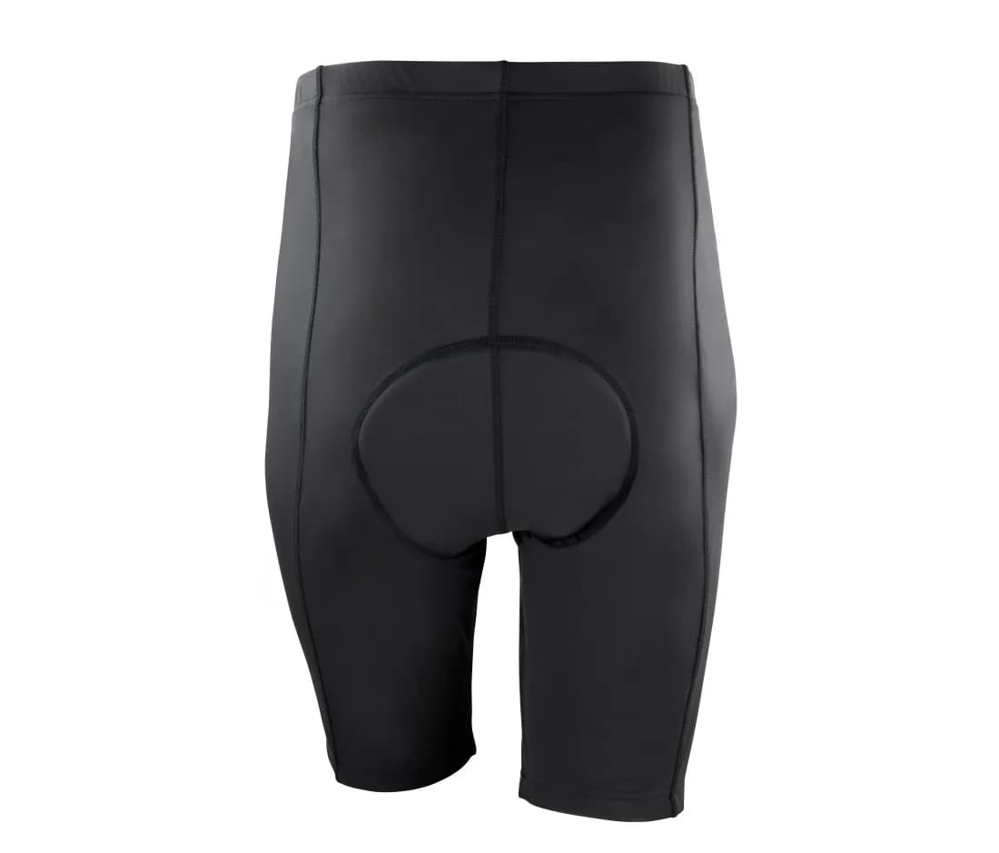 Herren Velo-Shorts gepolstert – Schwarz – Rückansicht
