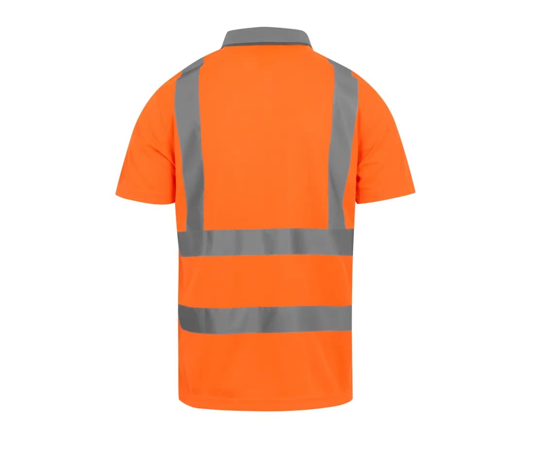 Hi-Vis Pro Contract Polo – Orange – Rückansicht