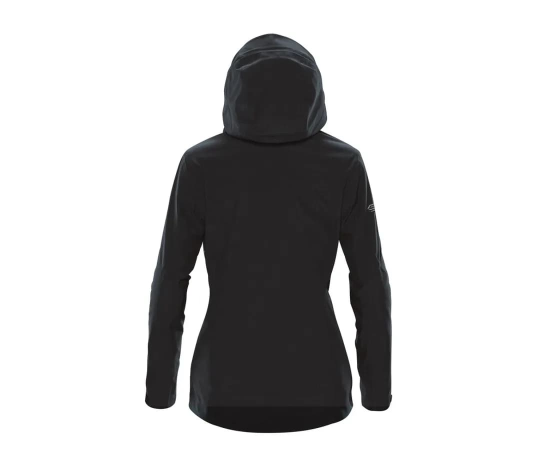 Damen Jacke «Matrix System» – Schwarz / Carbon – Rückansicht