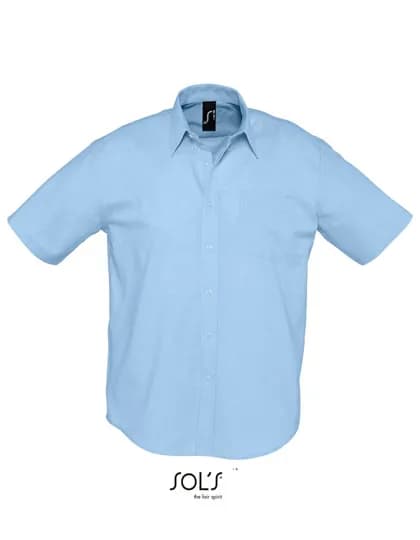 Men’s Oxford-Shirt Brisbane Short Sleeve – Bleu ciel