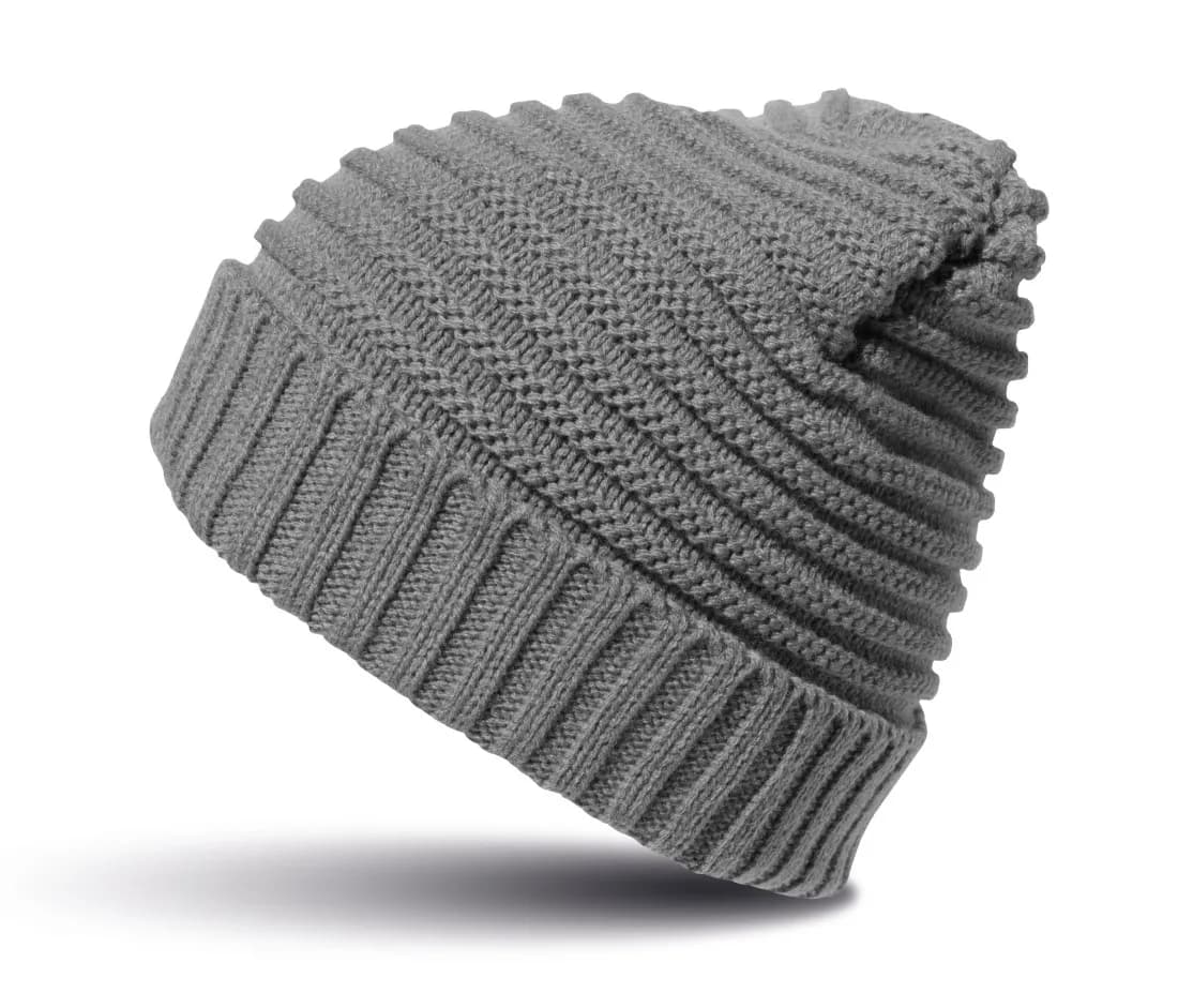 Bonnet tressé – Gris