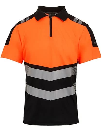 Hi-Vis X-Pro Polo (Class 1) – Noir / Orange