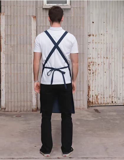Hobby apron with cross bands and pocket