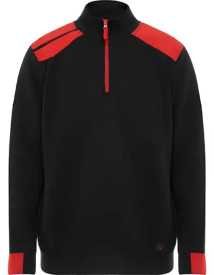 Troyer Sweatshirt Maverick – Schwarz / Rot