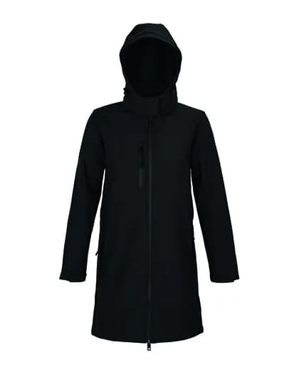 Women’s Long Softshell Coat Achille – Noir