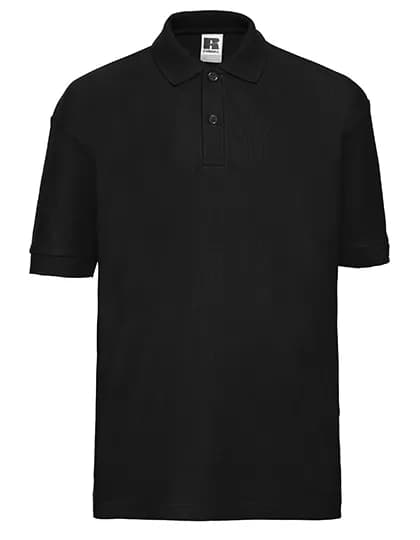 Kids Classic Polycotton Polo – Schwarz