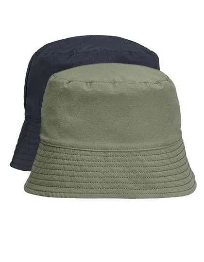 Unisex Nylon Bucket Hat – Schwarz / Oliv