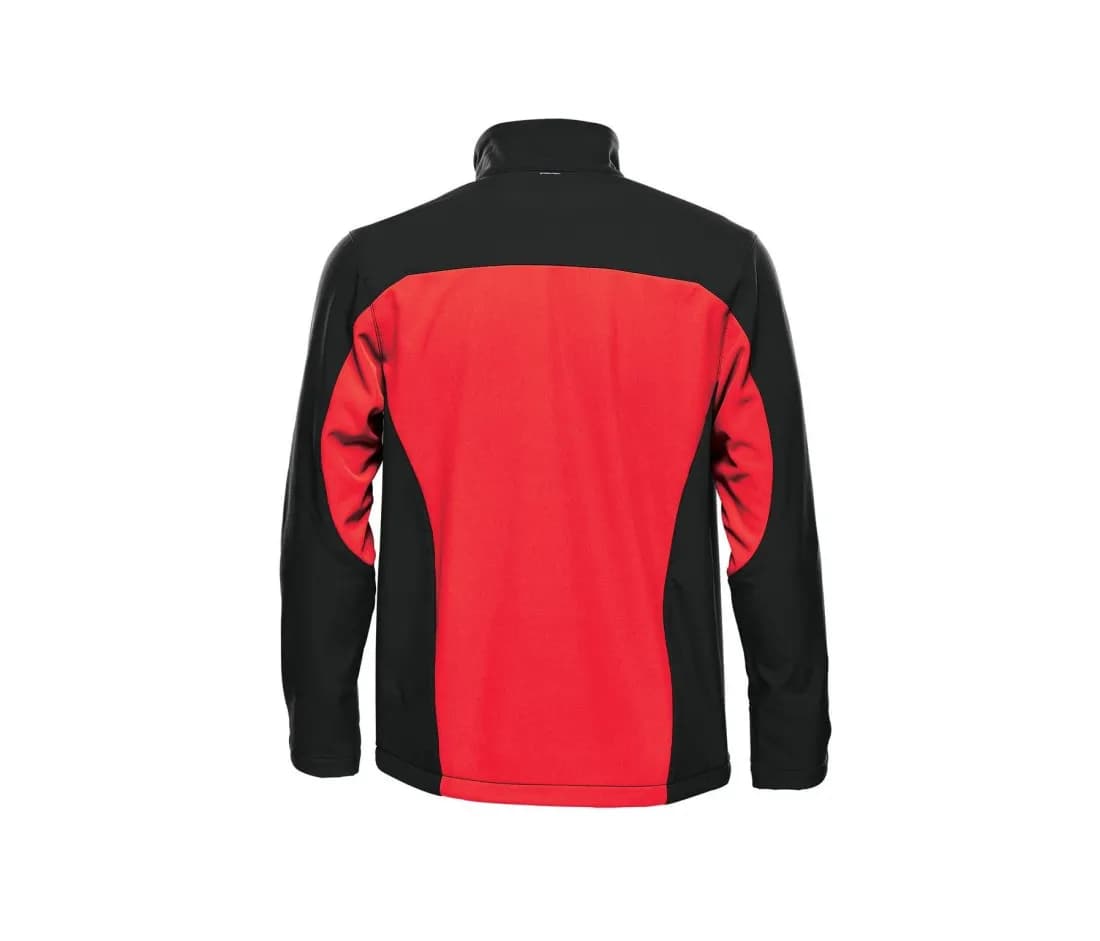 M's Cascades Softshell – Rouge / Noir – vue de dos