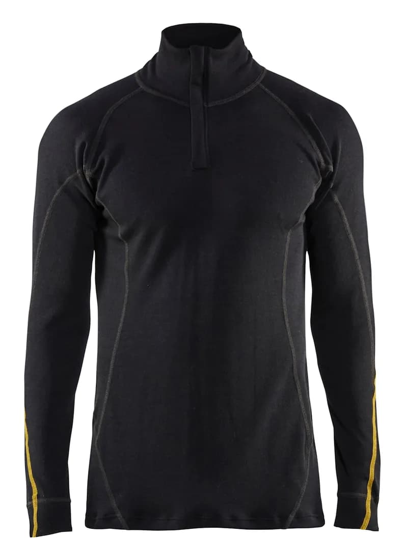 Flammschutz Unterhemd Half-Zip, 68% Merino