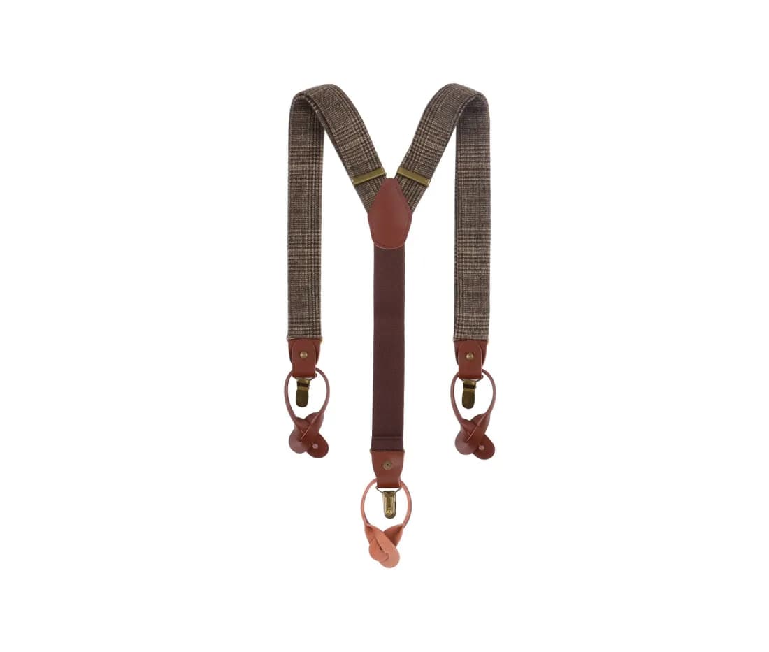 Suspenders Urban-Glencheck – Braun