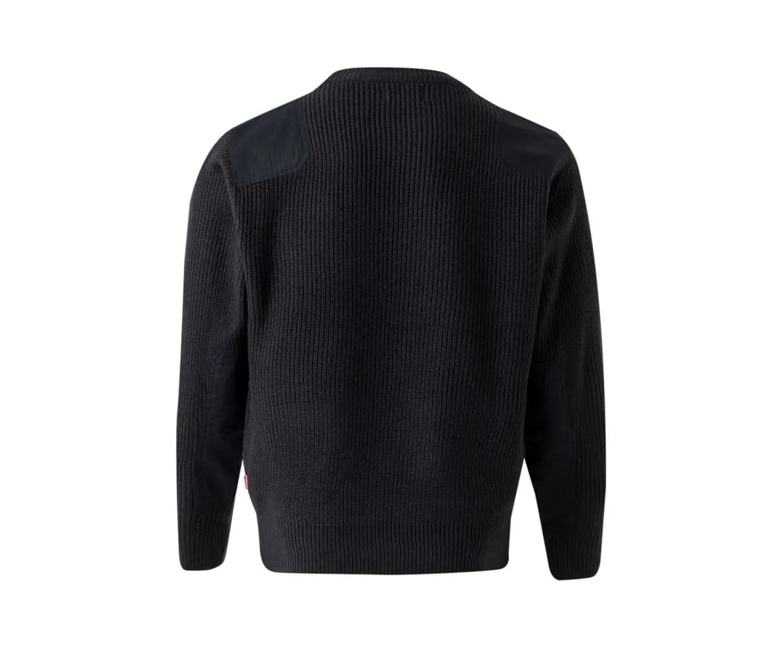Pull en grosse maille col rond Velilla – Marine – vue de dos