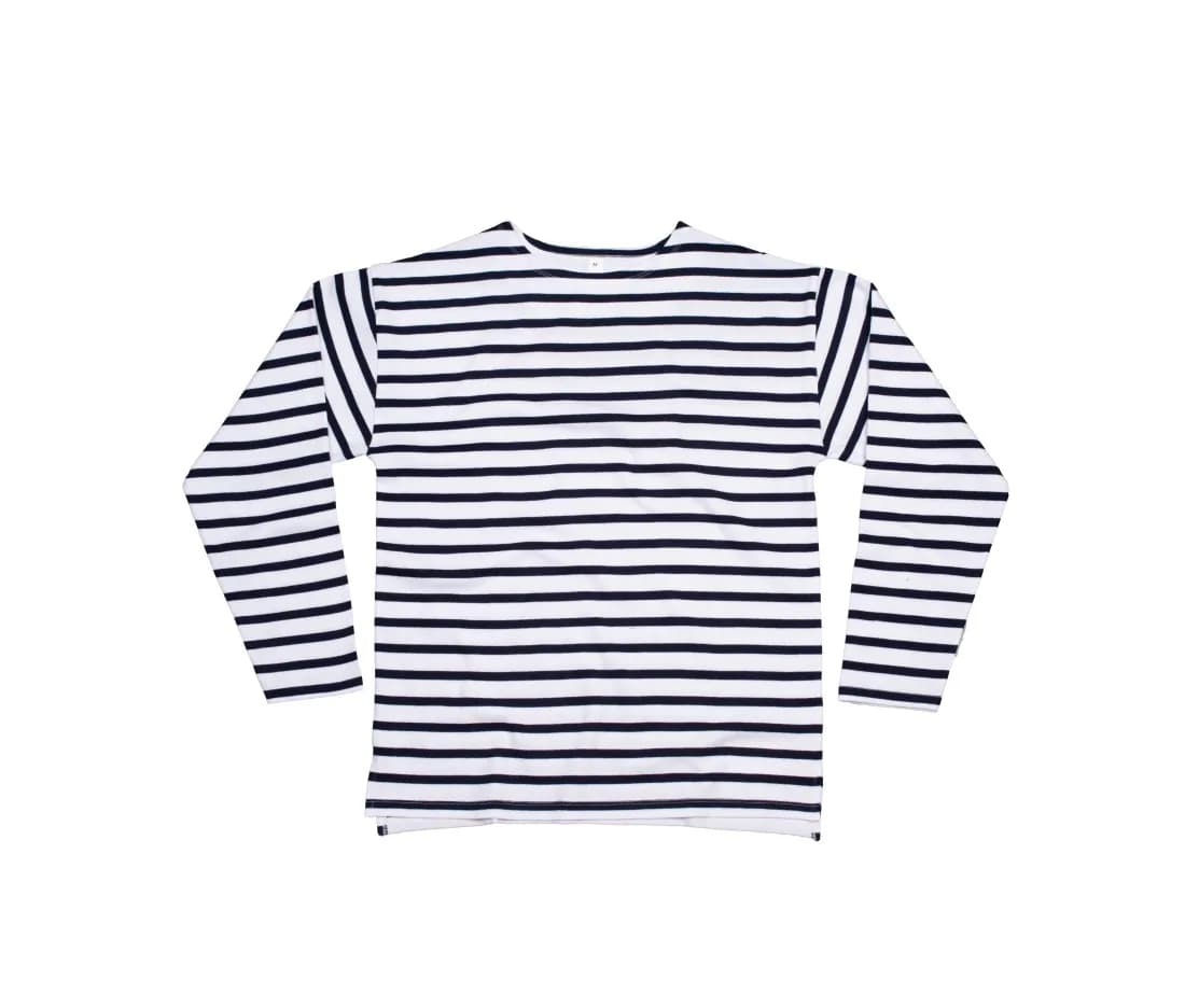 One Breton Top – Weiss / Marine
