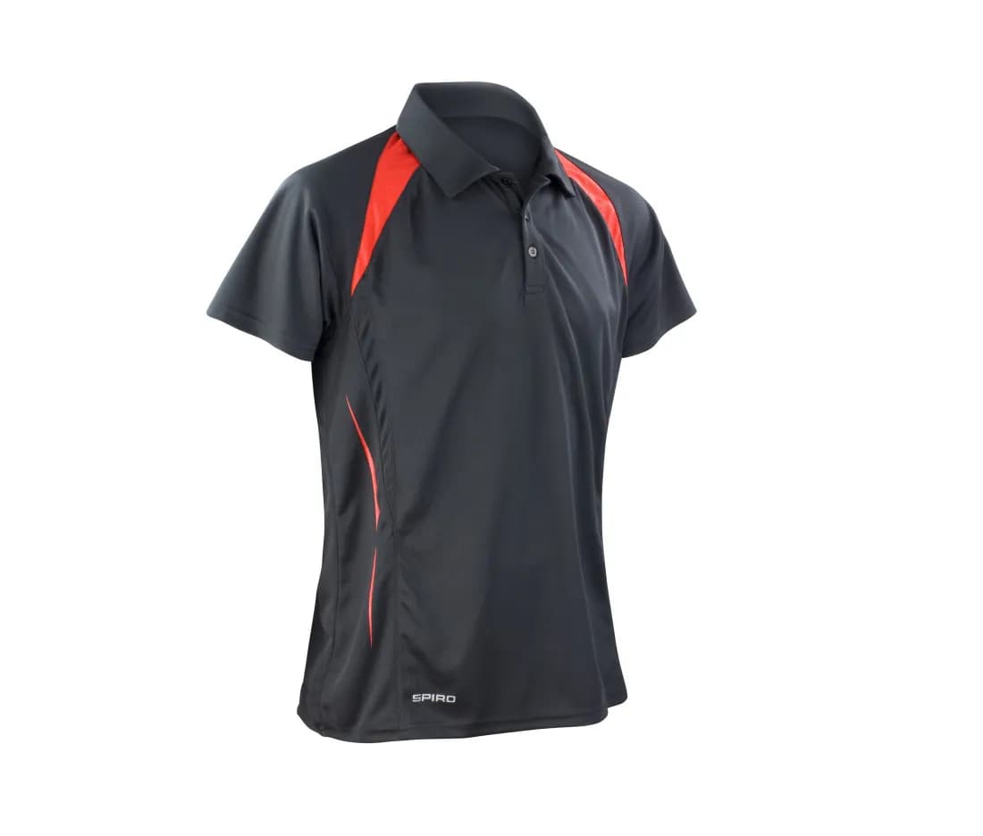 Men Team Spirit Polo – Schwarz / Rot