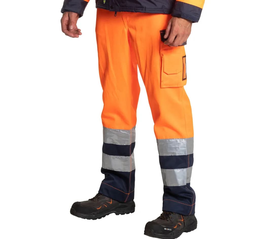 Hi-Vis Hose Warnschutz Bundhose mit Reflexstreifen