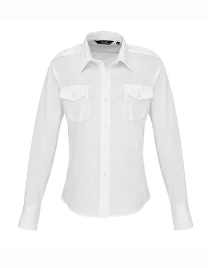 Women’s Long Sleeve Pilot Shirt – Weiss