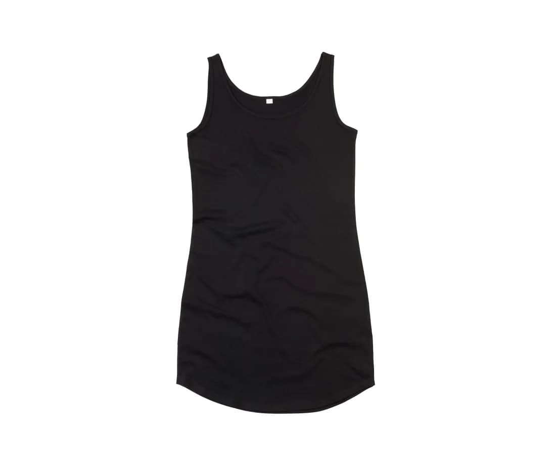 Robe débardeur à ourlet arrondi femme – Noir