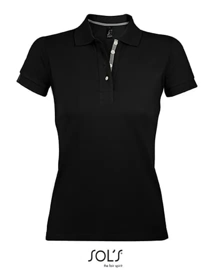 Women’s Polo Shirt Portland – Schwarz / Grau