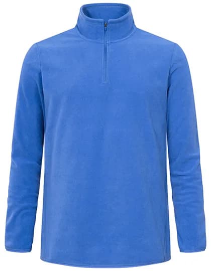 Men’s Recycled Fleece Troyer – Hellblau
