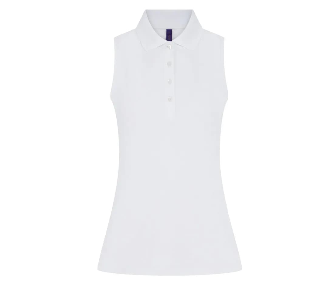 Polo sans manches Coolplus® femme – Blanc