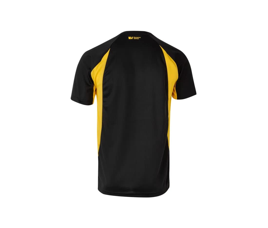 T-shirt technique bicolore – Noir / Jaune