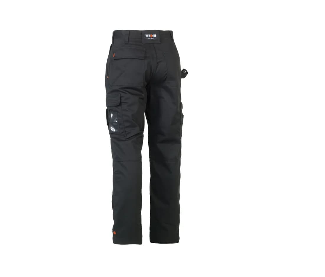 Titan – Slim Fit Arbeitshose wasserabweisend – Schwarz – Rückansicht