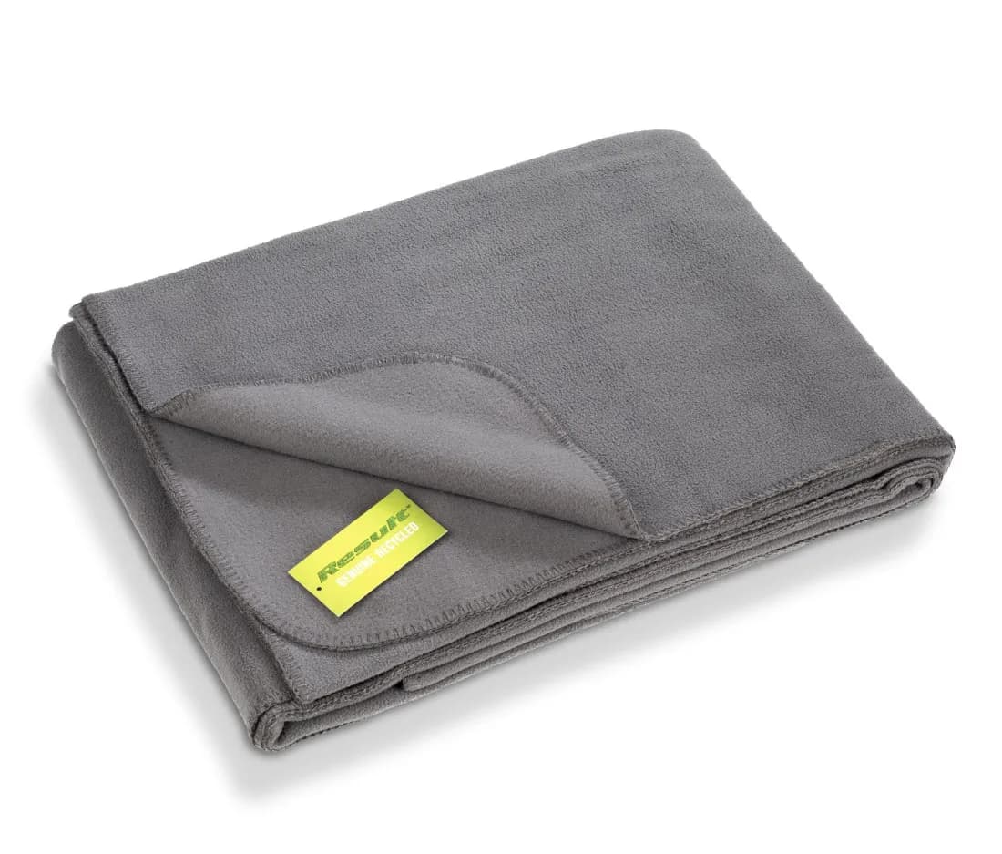 Recycelte Fleecedecke – Grau