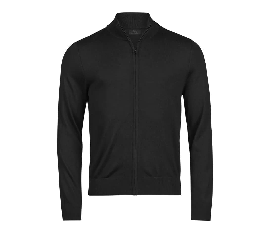Full Zip Knit – Schwarz