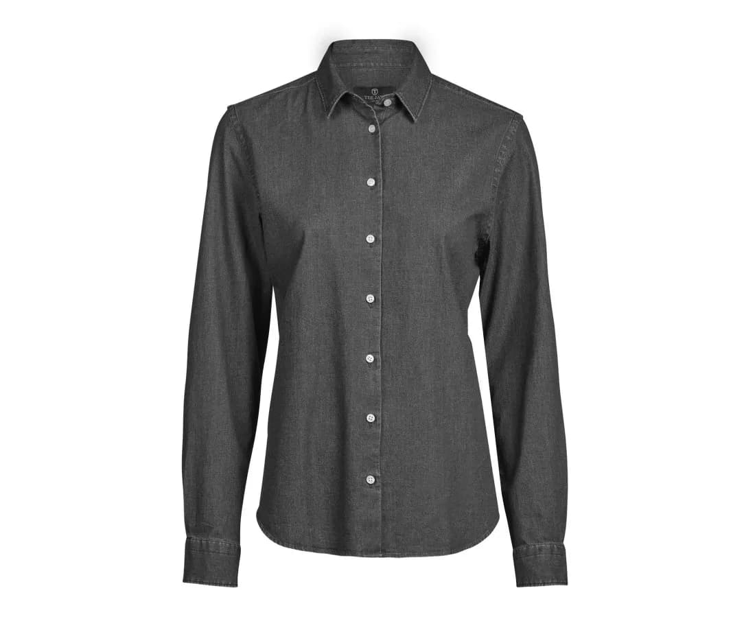 Damen Jeansbluse – Schwarz