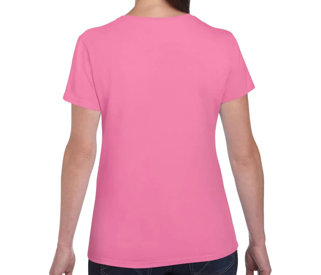 Damen T-Shirt «Heavy Cotton» – Pink – Rückansicht
