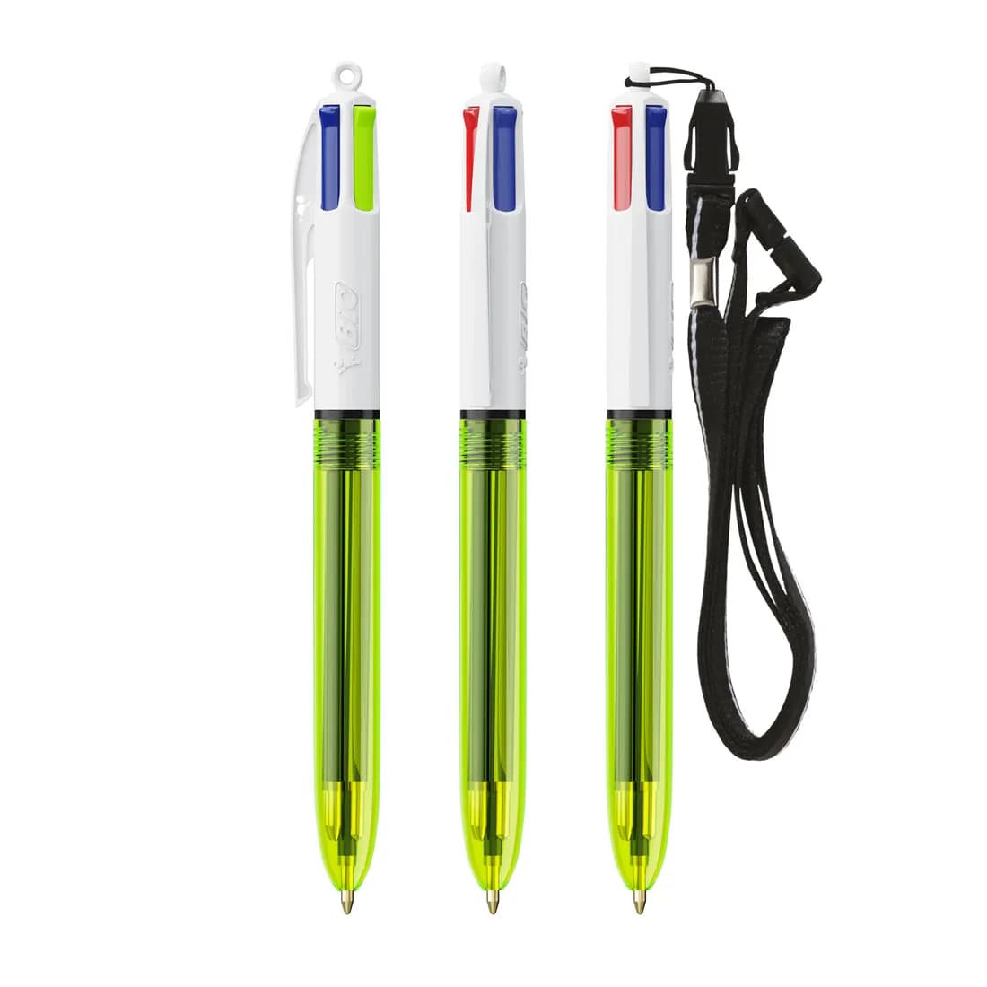 BIC® 4 Colours® Fluo mit Lanyard Kugelschreiber