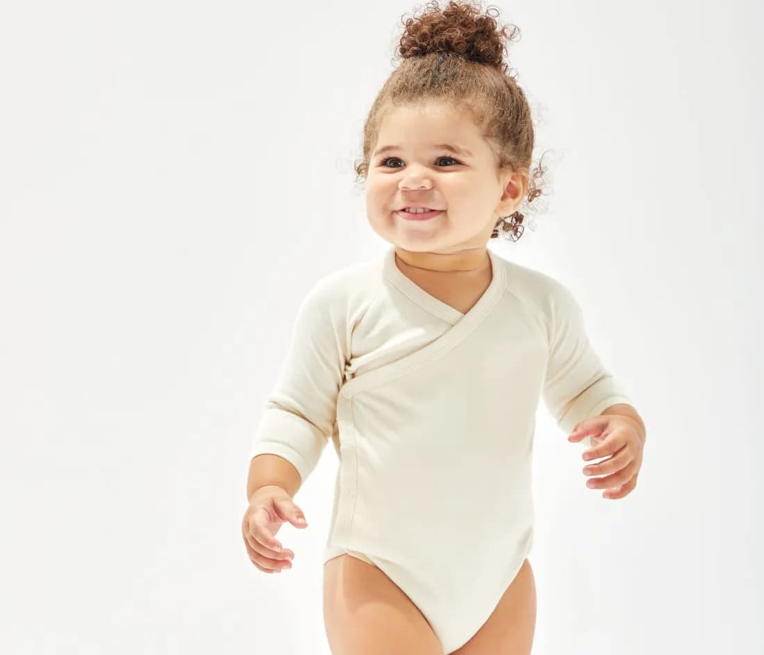 Baby Long Sleeve Kimono Bodysuit