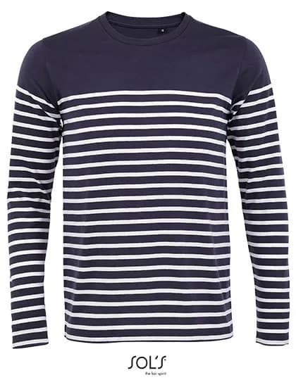Men’s Long Sleeve Striped T-Shirt Matelot – Dunkelmarine / Weiss