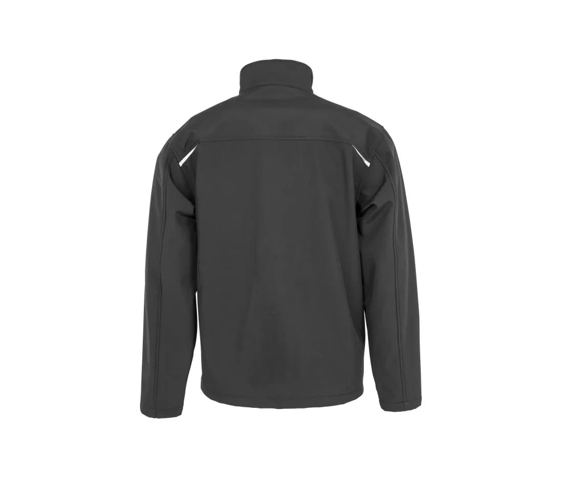 Veste softshell 3 couches recyclée «Printable» – Noir – vue de dos