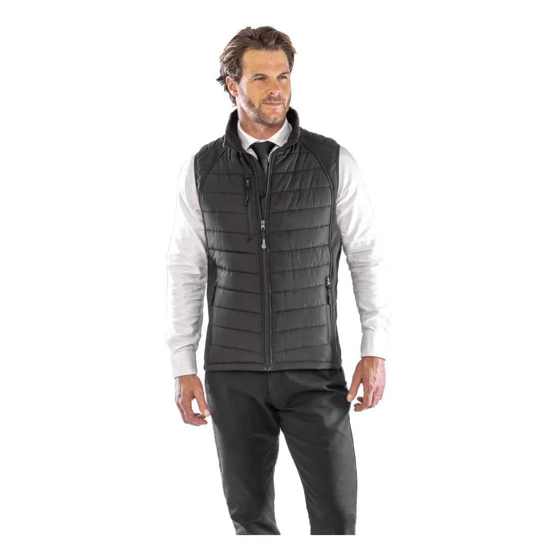 Black Compass Padded Softshell Gilet