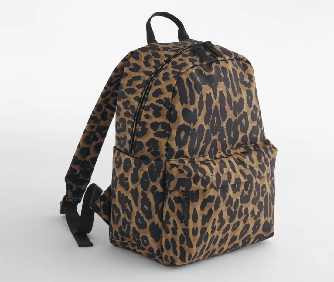 Mini sac à dos imprimé léopard