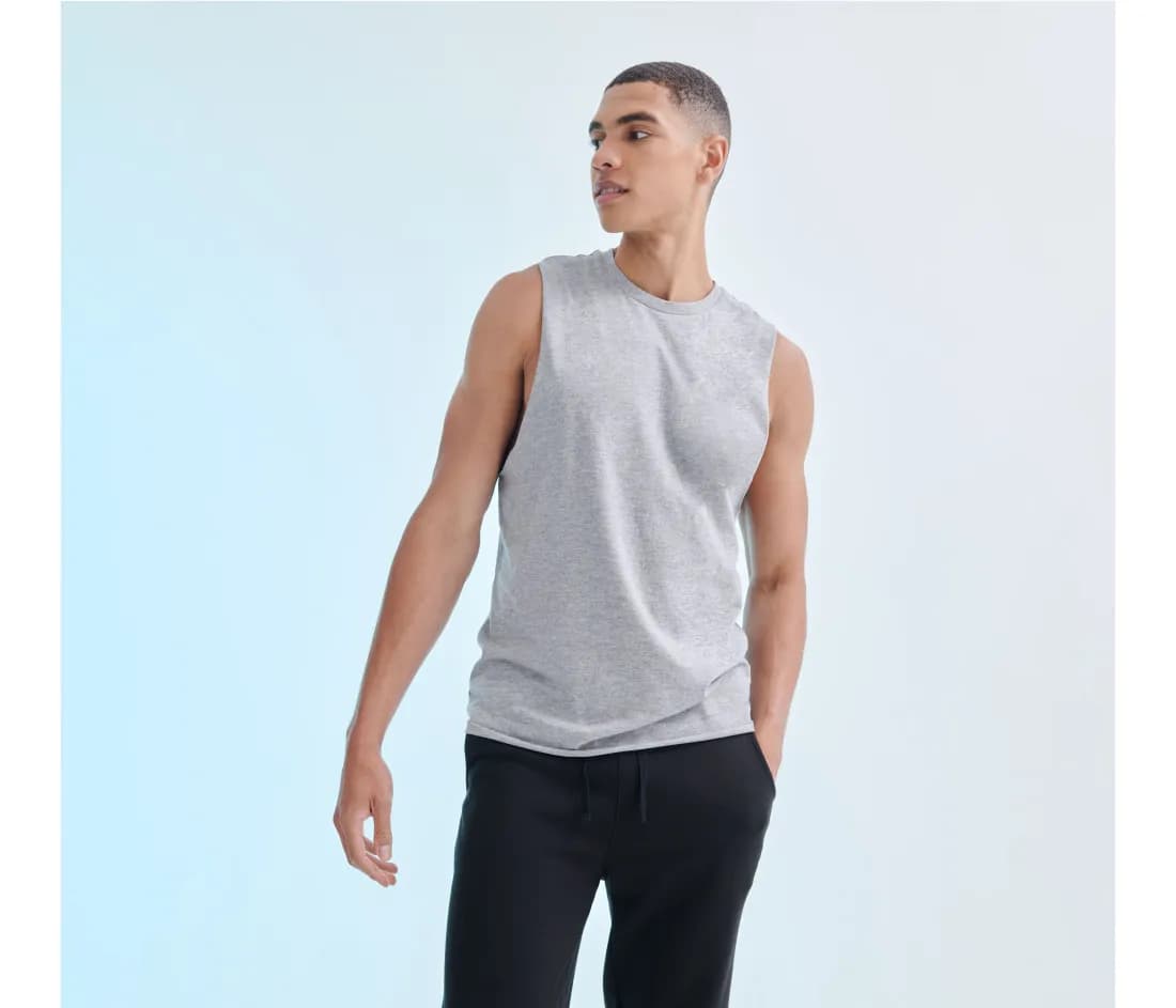 Men’s High Neck Slash Armhole Vest