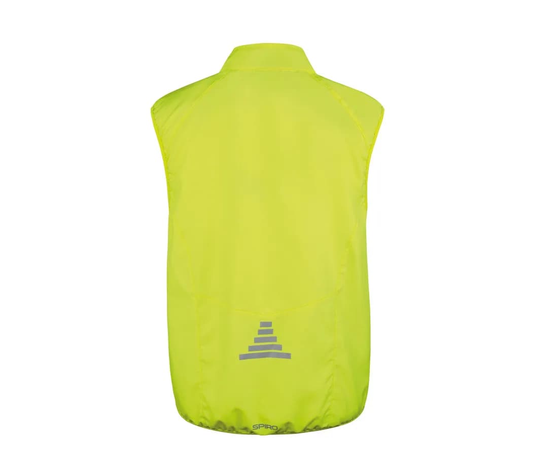 Bikewear Crosslite Gilet – Hellgrün – Rückansicht
